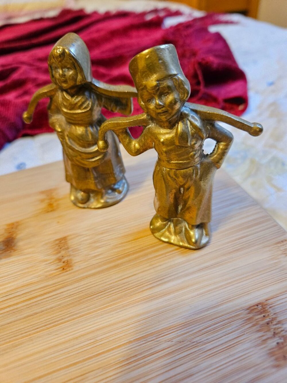 VINTAGE COLLECTORS SET OF 20 PEWTER AND BRASS FIGURINES  SOME EXTREMELY OLD ! - Picture 5 of 5